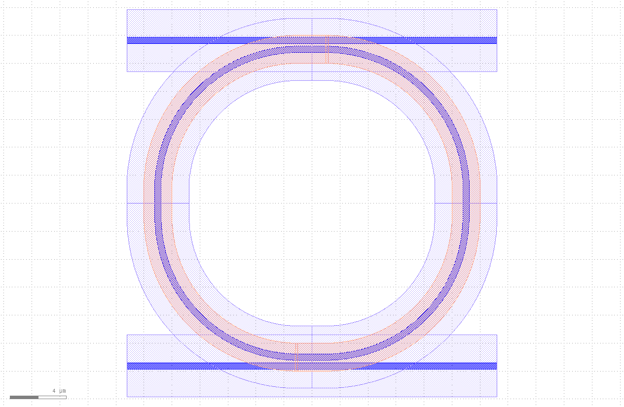 Ring resonator with opening layer